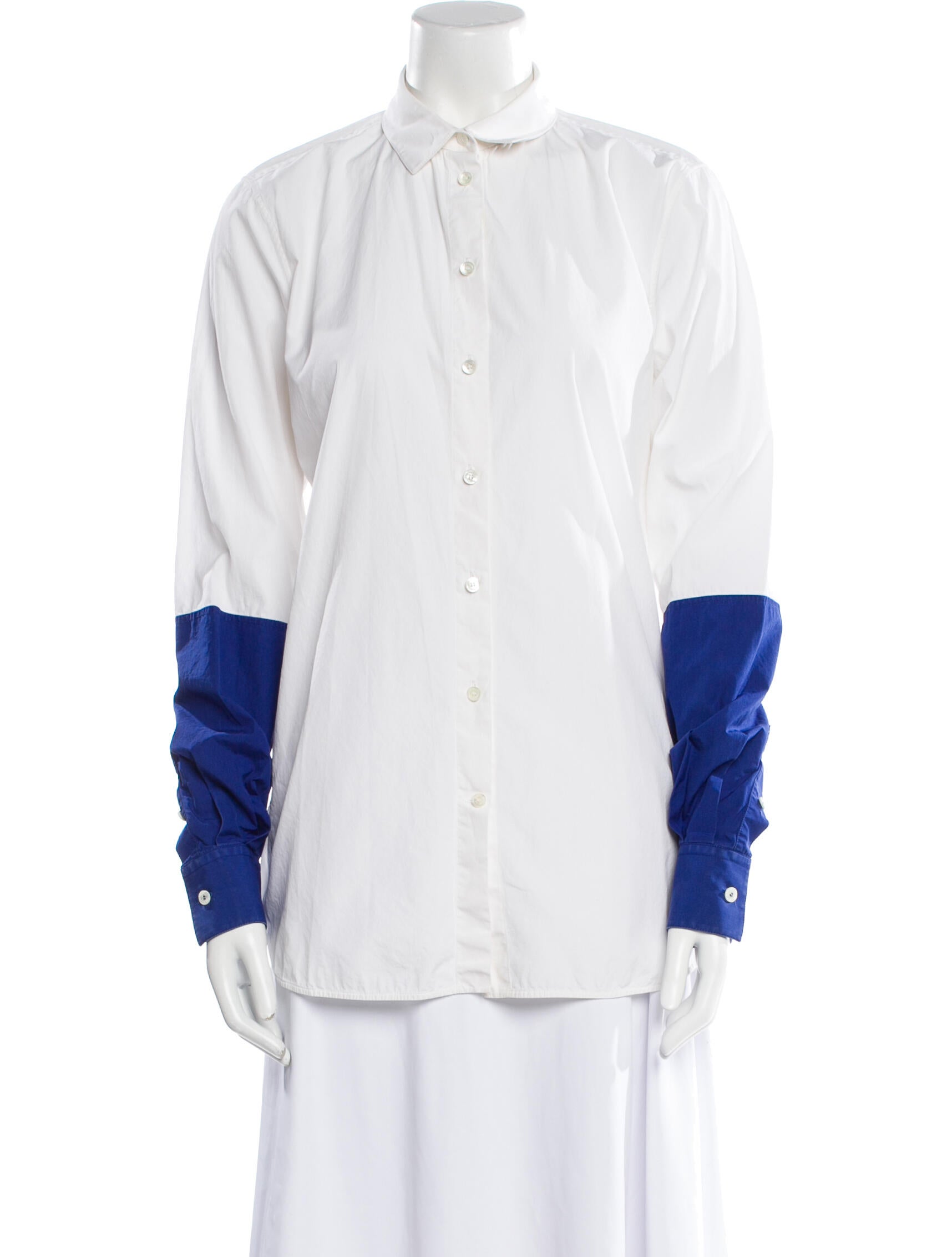 Celine Colorblock Long Sleeve Long Sleeve Button-Up Top