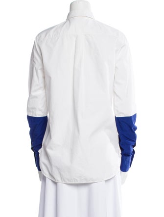 Celine Colorblock Long Sleeve Long Sleeve Button-Up Top