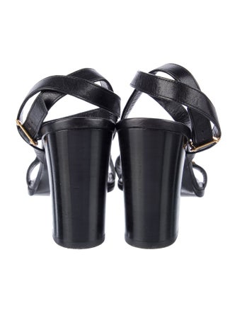 Celine Triomphe Leather Sandals