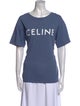 Celine Graphic Print Scoop Neck T-Shirt