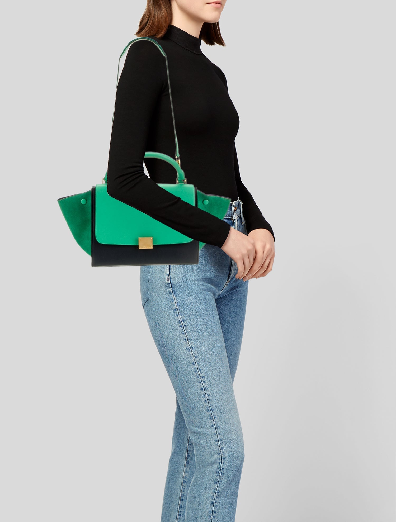 Celine Leather Trapeze Small