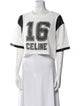 Celine 2023 16 Logo Mesh Jersey Crop Top