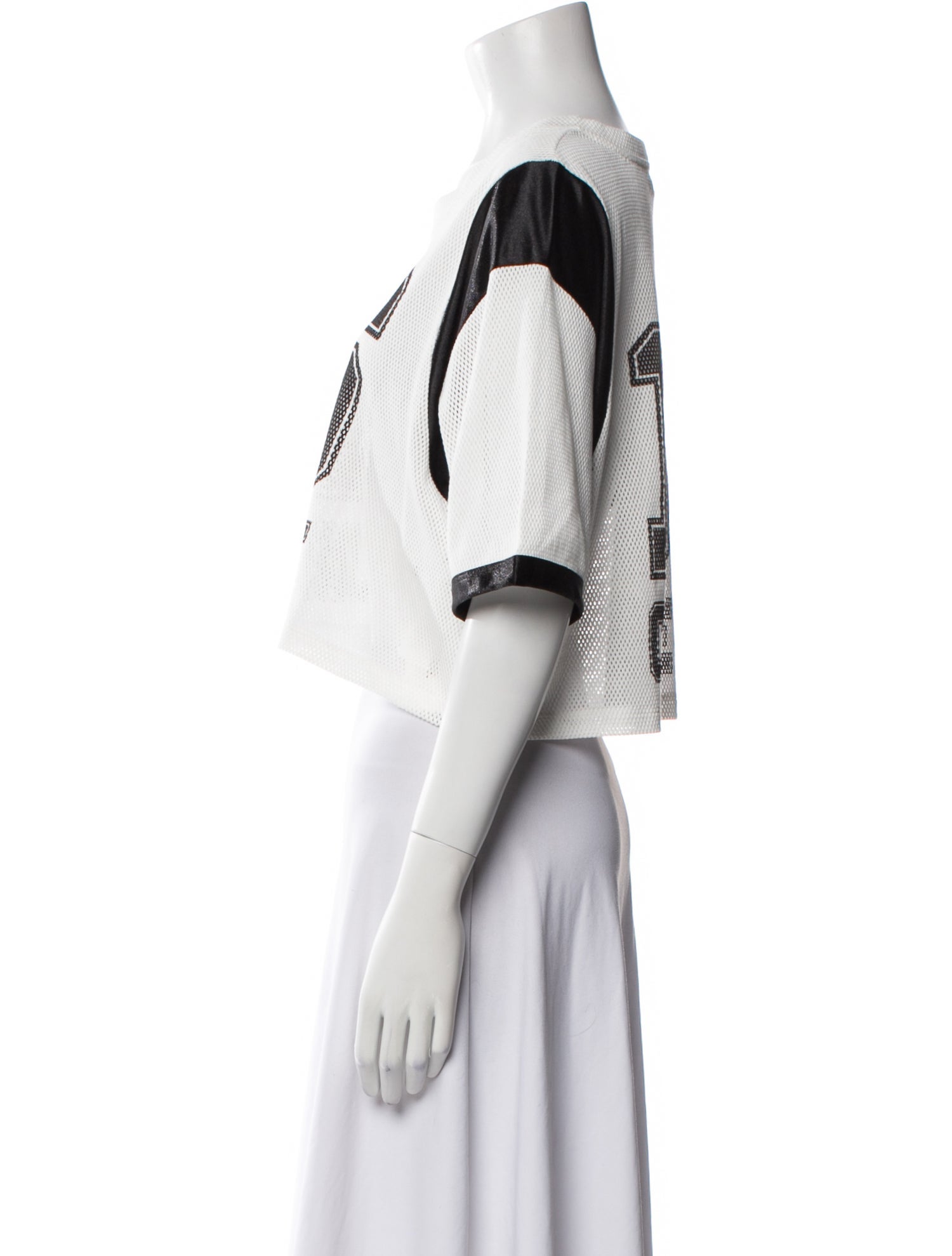 Celine 2023 16 Logo Mesh Jersey Crop Top