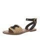 Celine Leather Graphic Print Sandals
