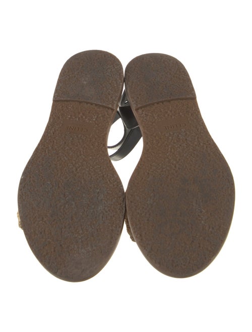 Celine Leather Graphic Print Sandals