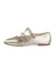 Celine Embossed Leather Mary Jane Flats
