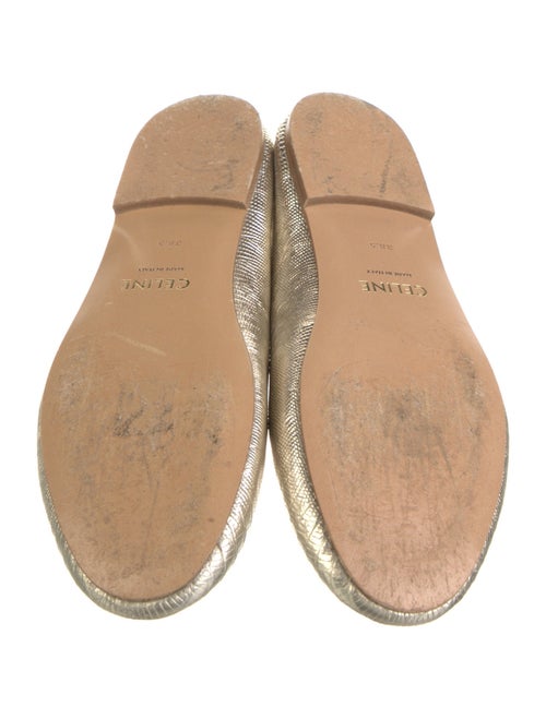 Celine Embossed Leather Mary Jane Flats