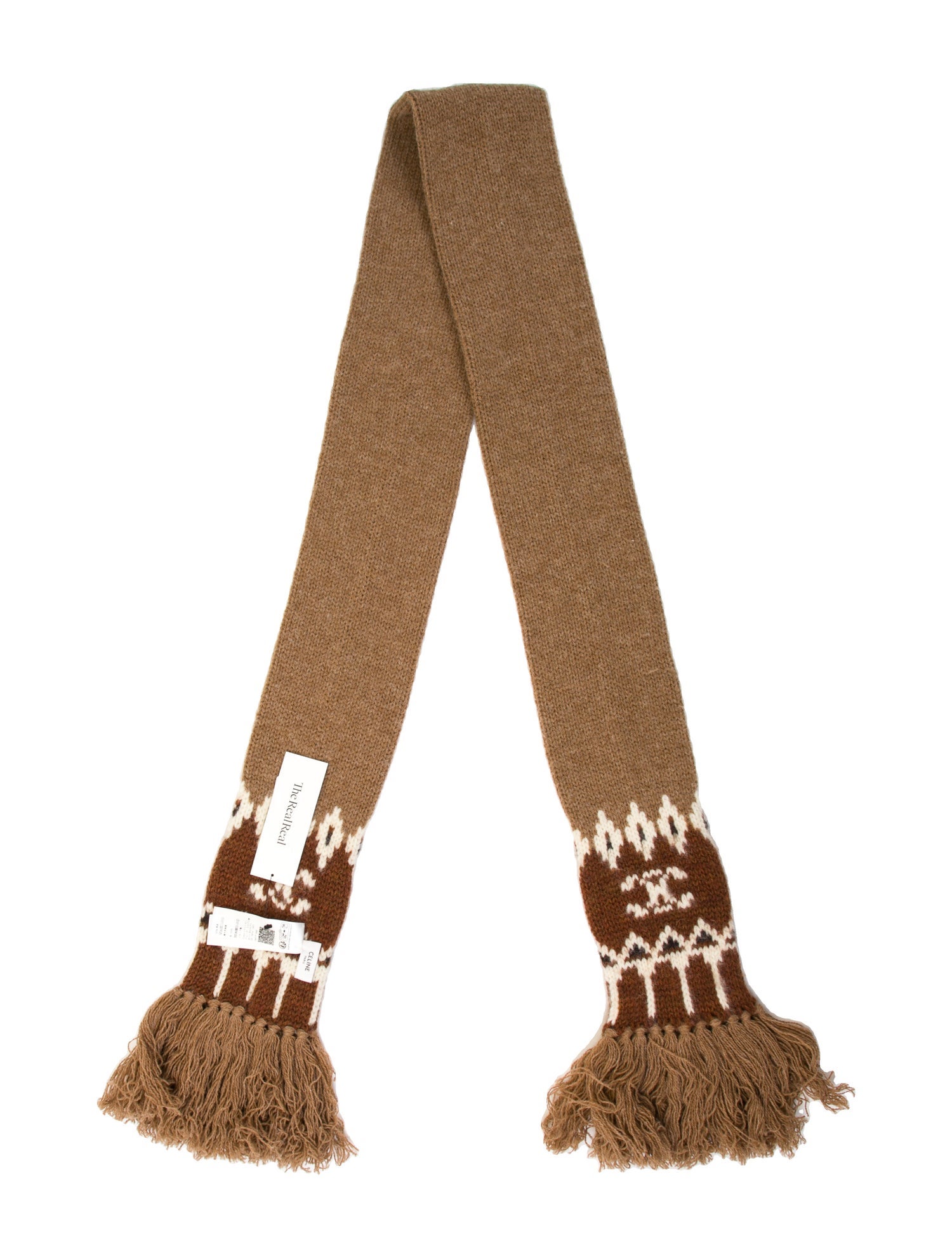 Celine Wool Patterned Scarf