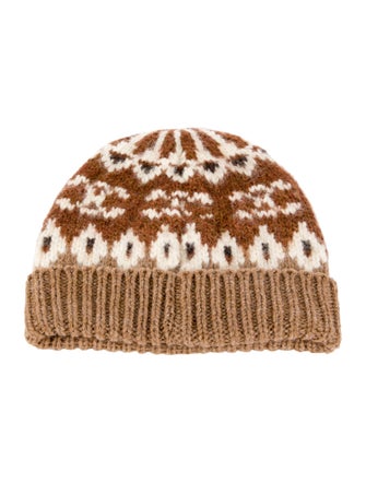 Celine Triomphe Wool Knit Beanie