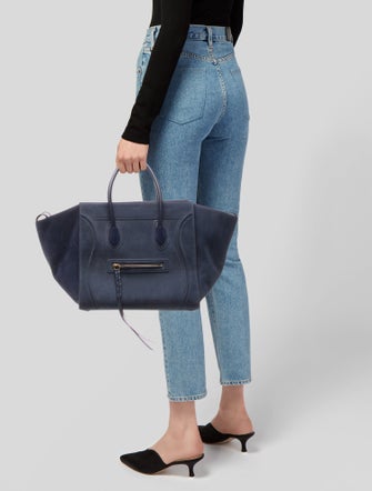 Celine Suede Luggage Phantom Medium