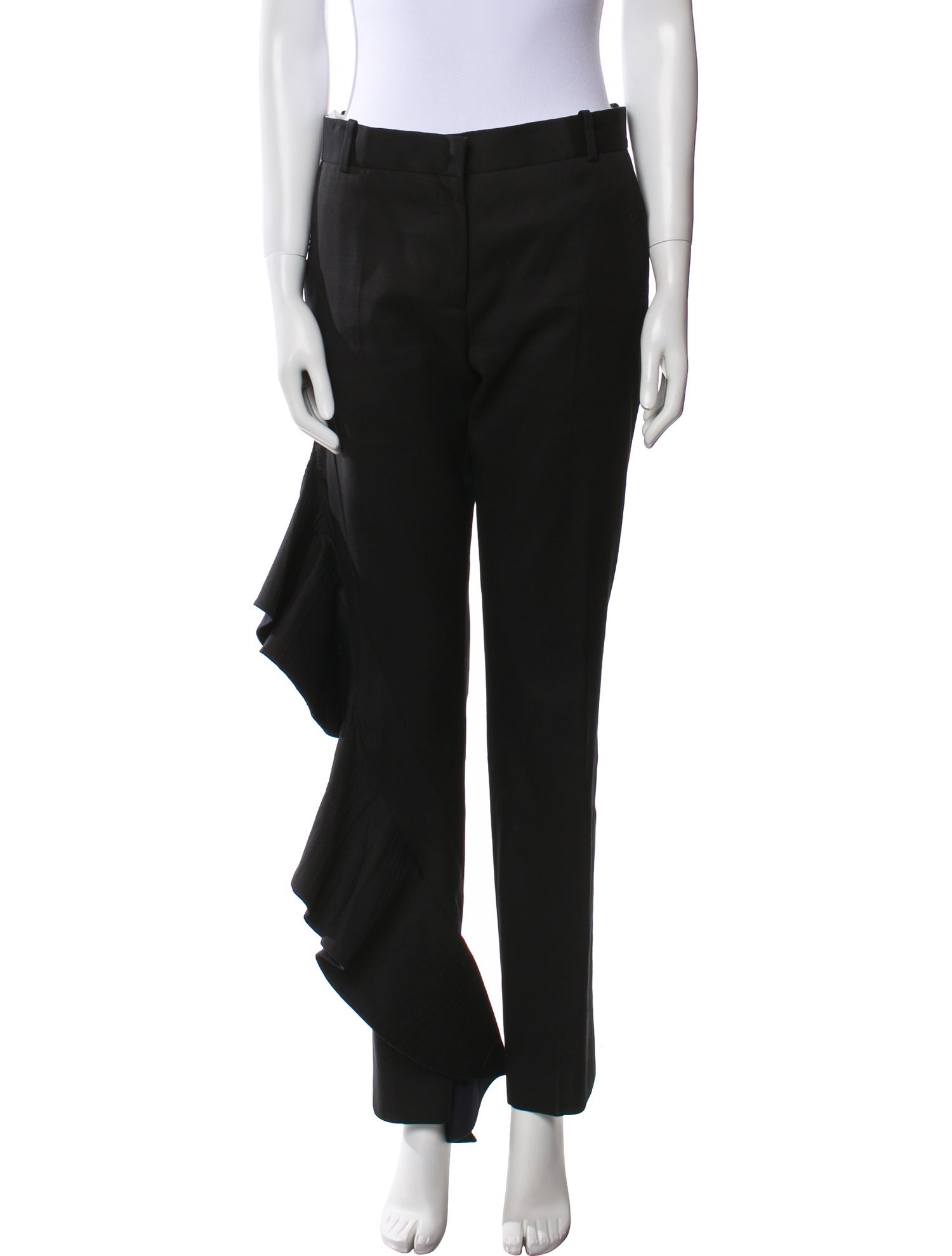 Celine Ruffle Accent Straight Leg Pants