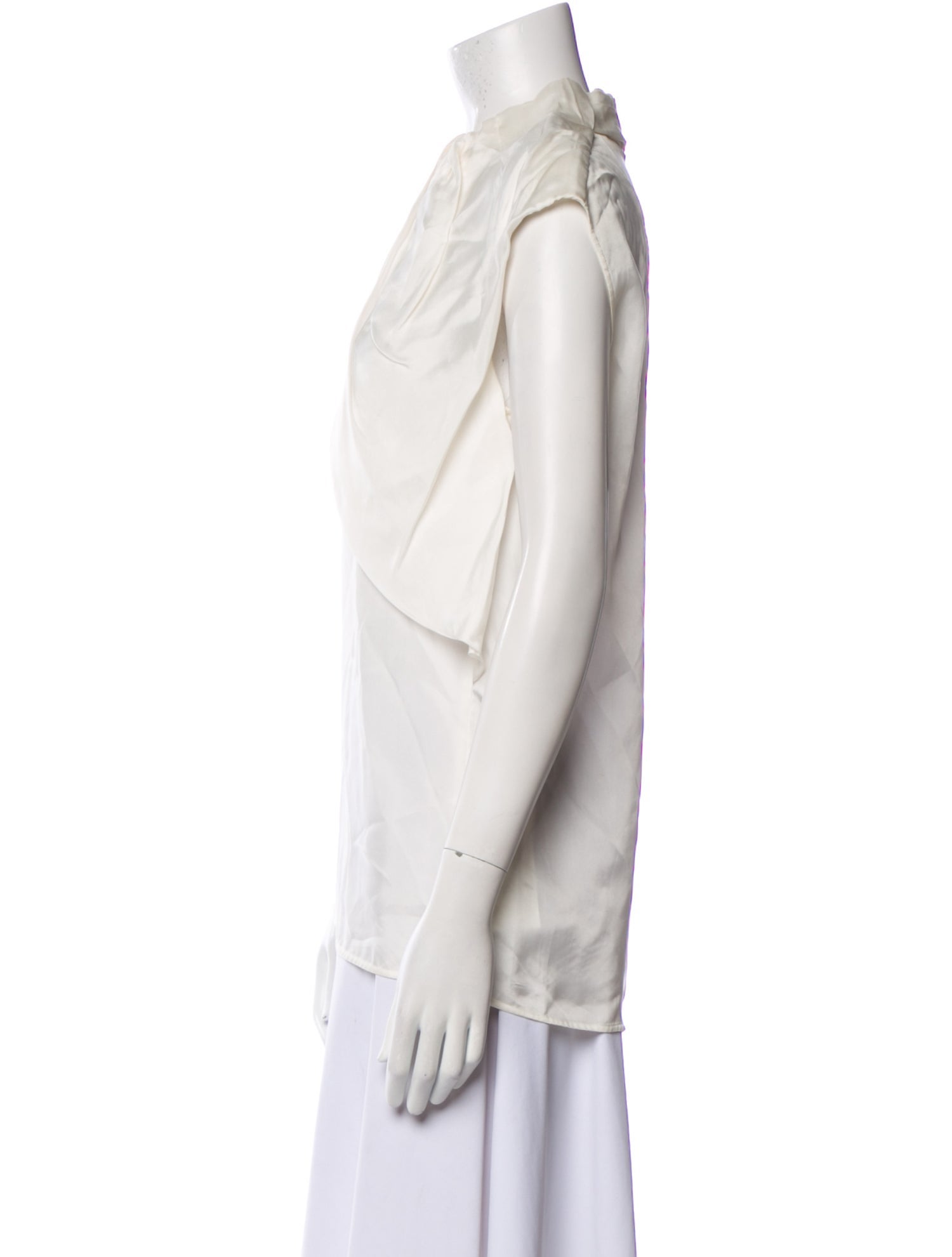 Celine Mock Neck Sleeveless Blouse