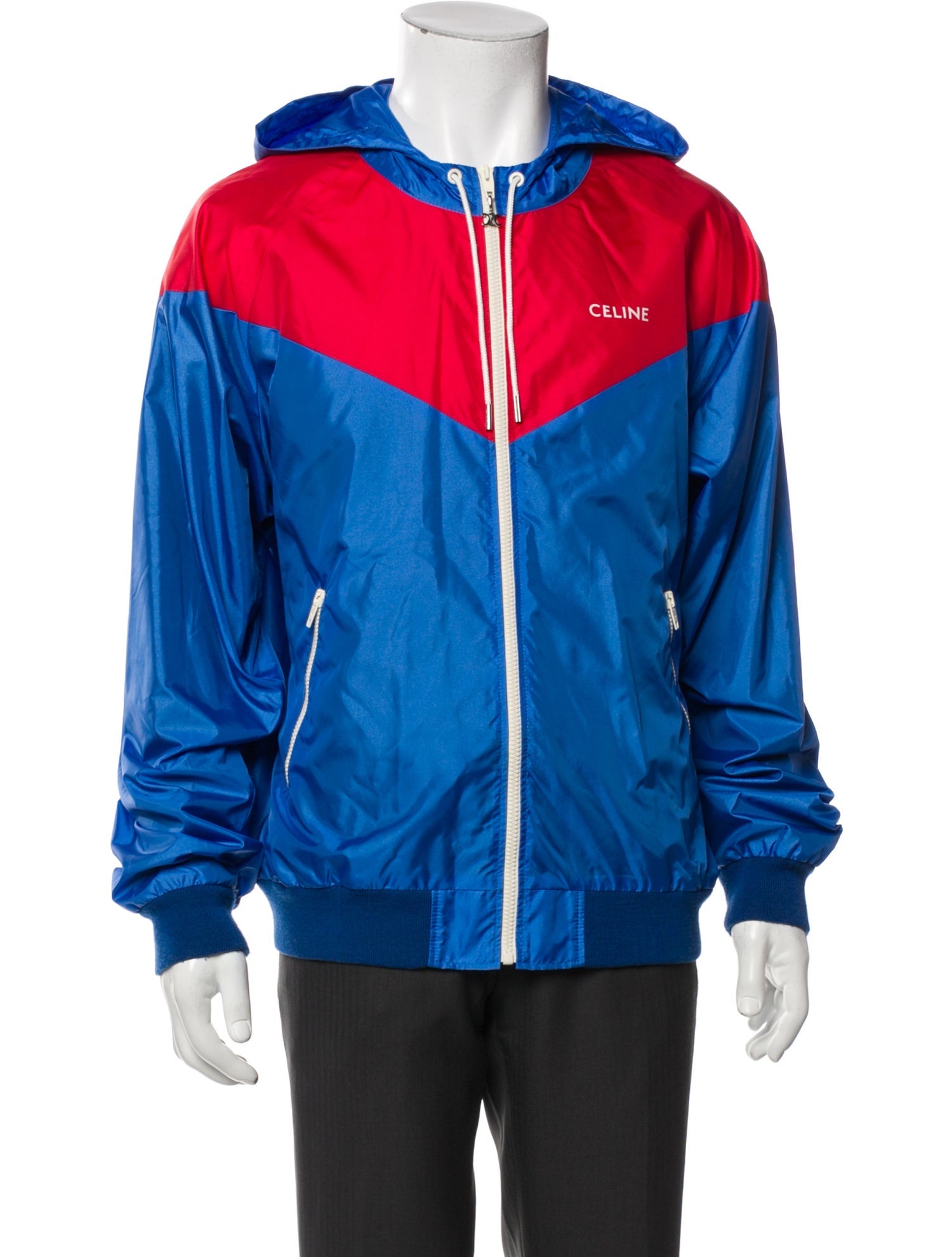 Celine Triomphe Colorblock Pattern Windbreaker