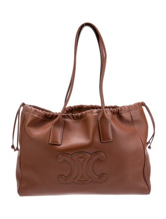 Celine Triomphe Cabas Drawstring Cuir Medium