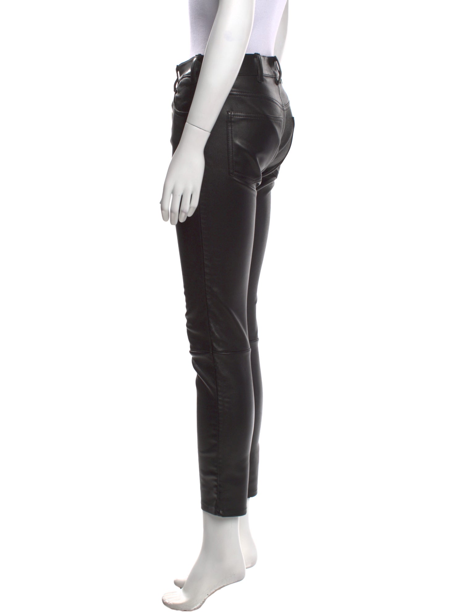 Celine Leather Skinny Leg Pants