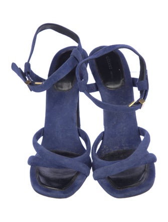 Celine Suede Slingback Sandals
