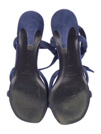 Celine Suede Slingback Sandals