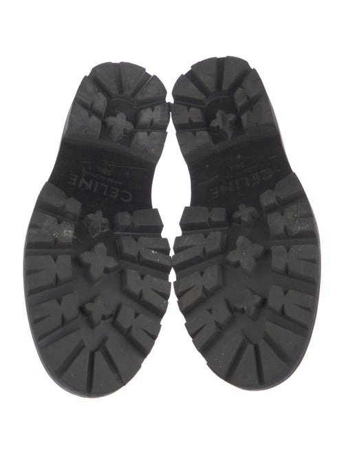 Celine Leather Fringe Trim Accent Loafers