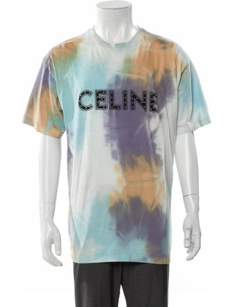 Celine Tie-Dye Print Crew Neck T-Shirt