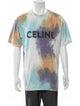 Celine Tie-Dye Print Crew Neck T-Shirt