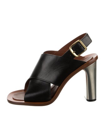 Celine Leather Slingback Sandals
