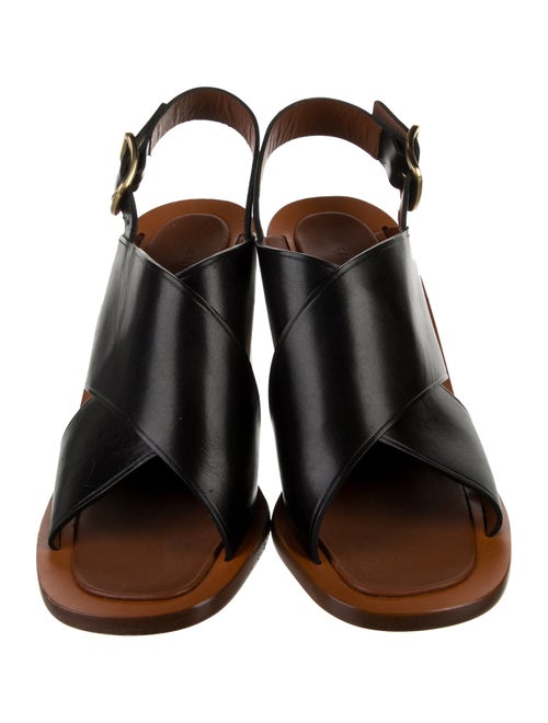Celine Leather Slingback Sandals