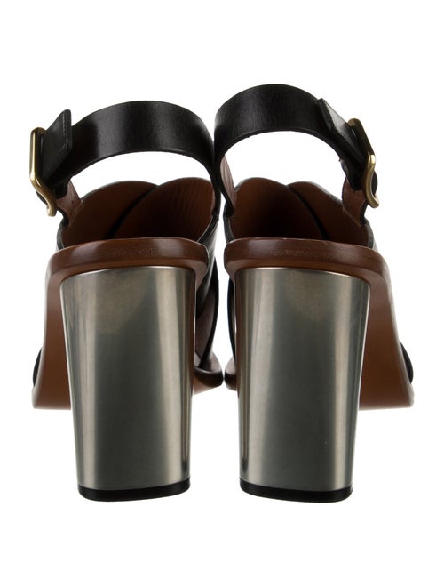 Celine Leather Slingback Sandals
