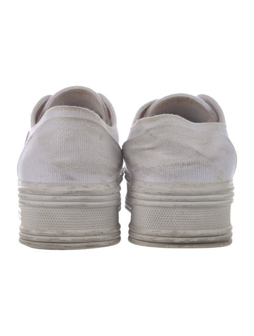 Celine Canvas Leather Trim Embellishment Sneakers