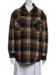 Celine Flannel Print Wool Coat
