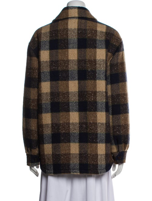 Celine Flannel Print Wool Coat