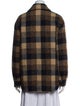 Celine Flannel Print Wool Coat