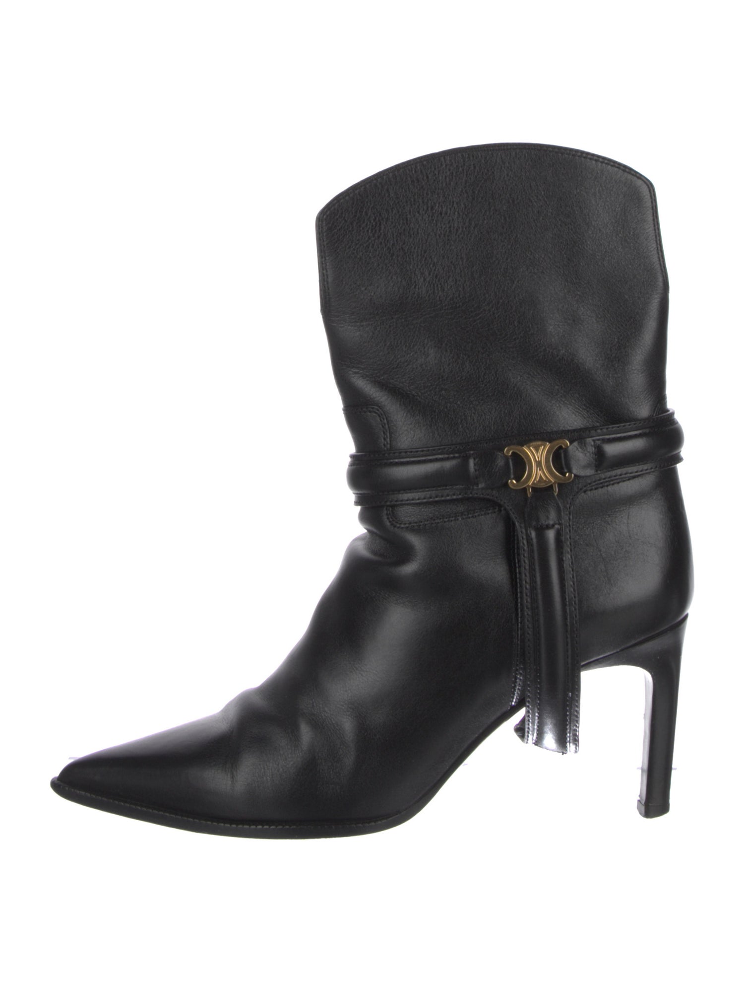 Celine Leather Western Boots