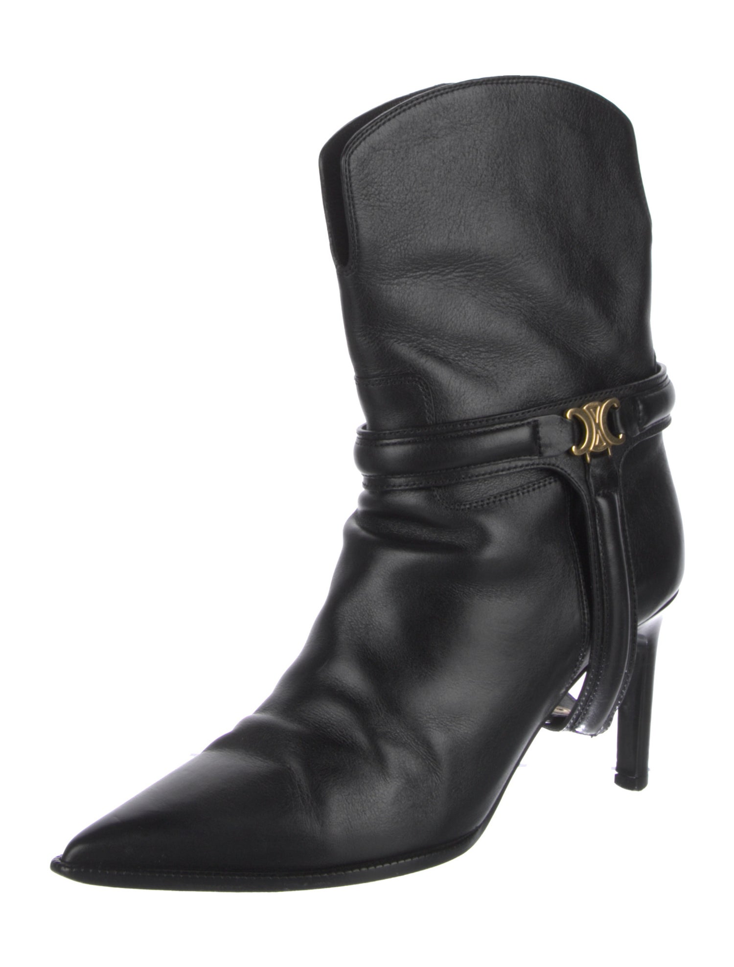 Celine Leather Western Boots