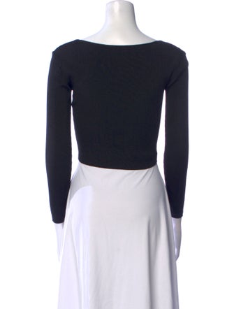 Celine Silk Square Neckline Crop Top