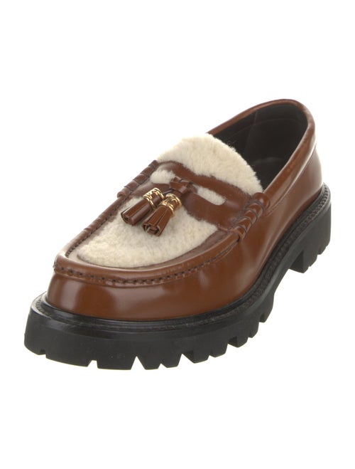 Celine Leather Tassel Accents Loafers