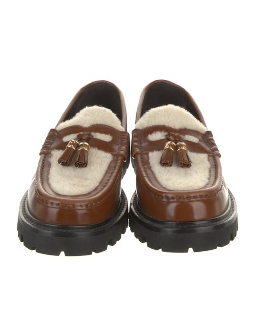Celine Leather Tassel Accents Loafers