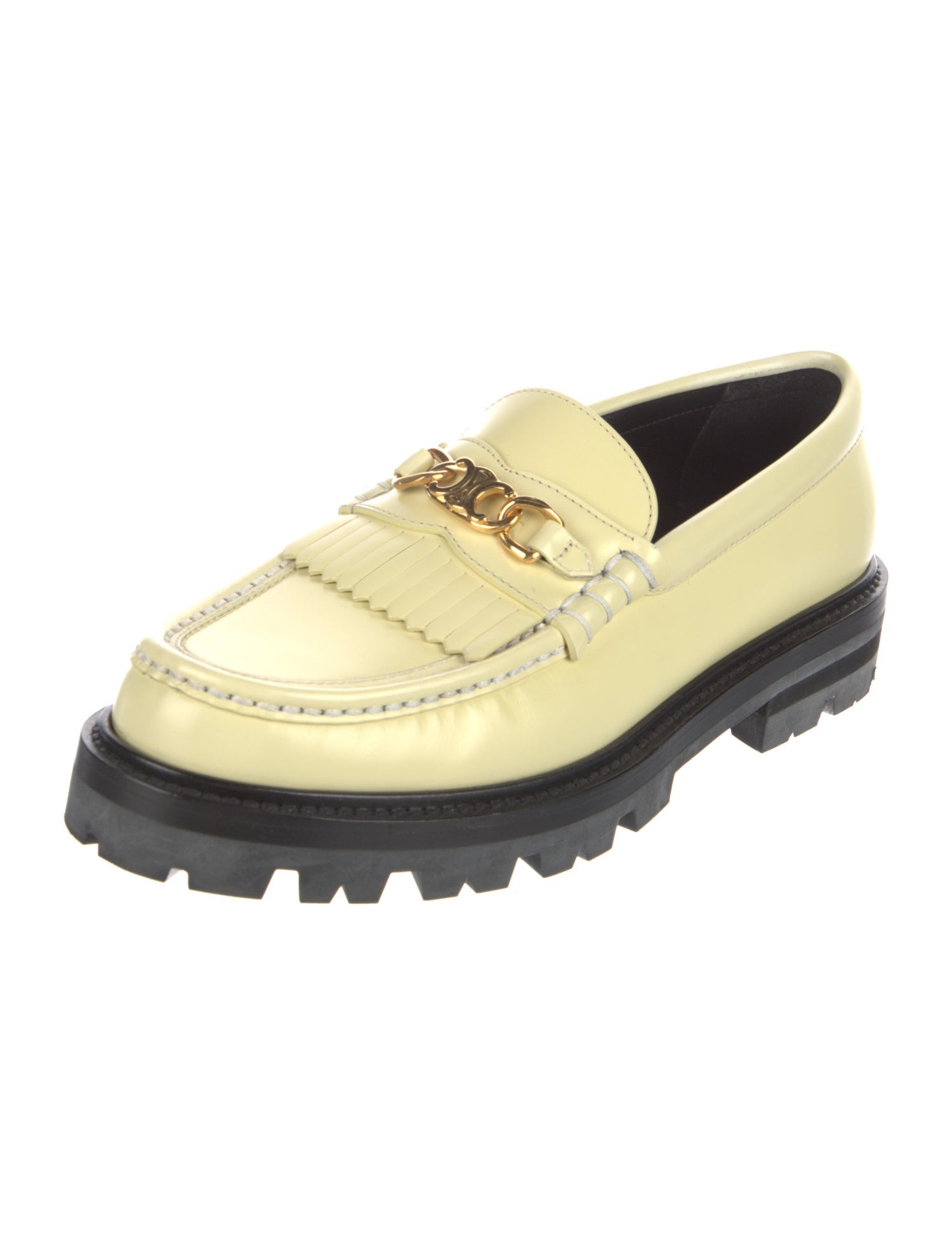 Celine Horsebit Accent Leather Loafers