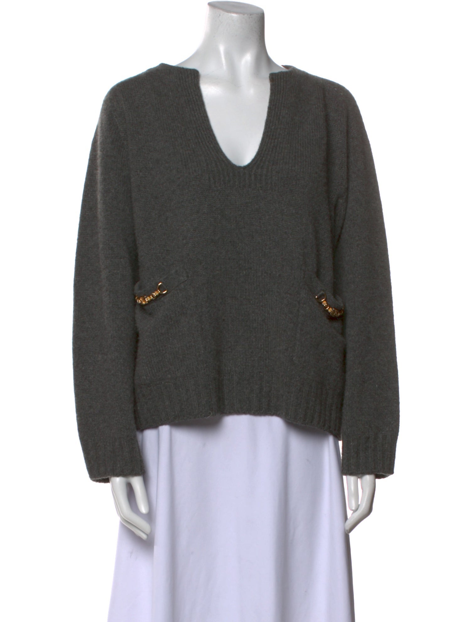 Celine Cashmere V-Neck Sweater