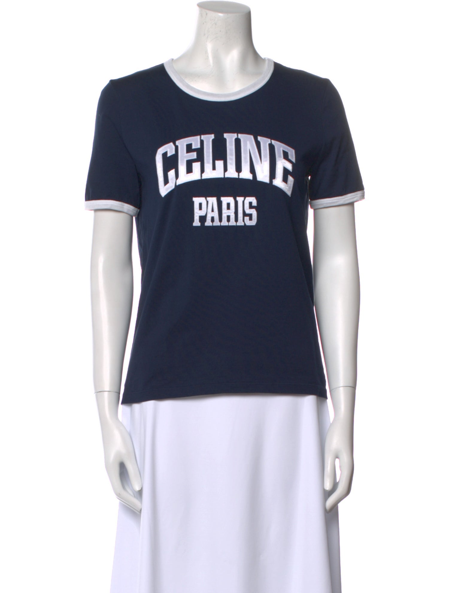 Celine Graphic Print Crew Neck T-Shirt