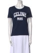 Celine Graphic Print Crew Neck T-Shirt
