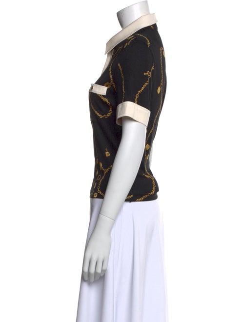 Celine Silk Printed Polo