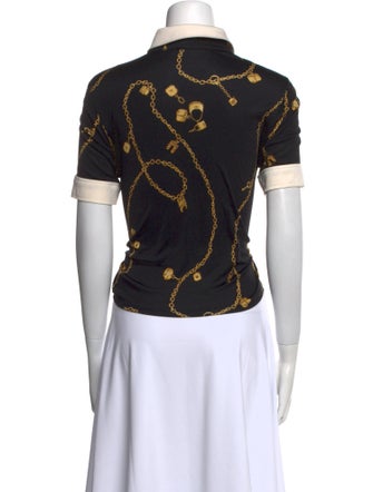 Celine Silk Printed Polo