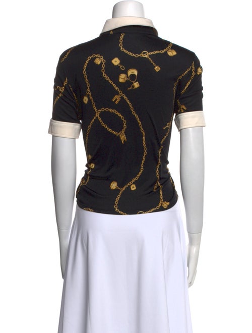 Celine Silk Printed Polo