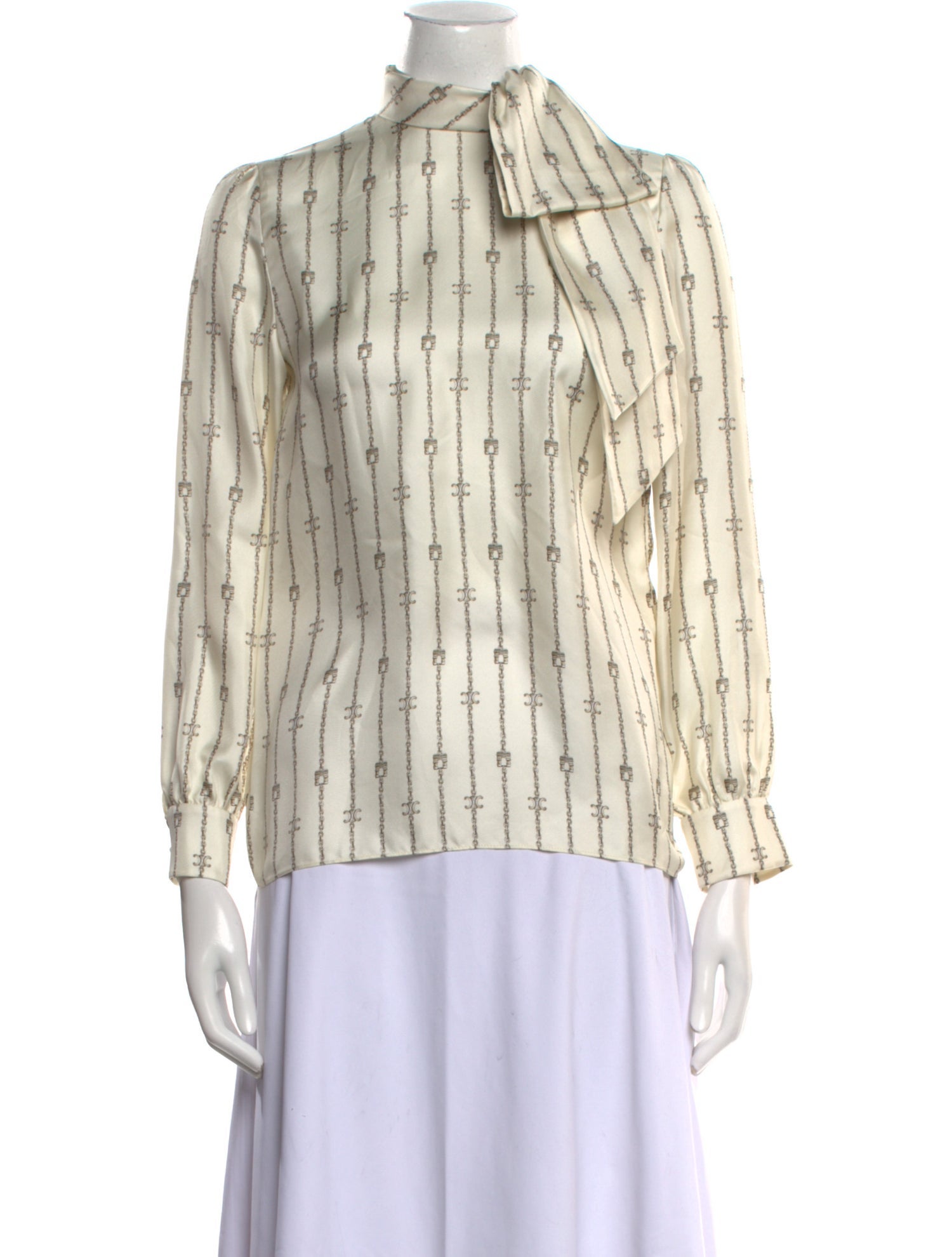 Celine Silk Striped Blouse