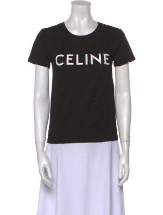 Celine Classic Logo Print Graphic Print T-Shirt