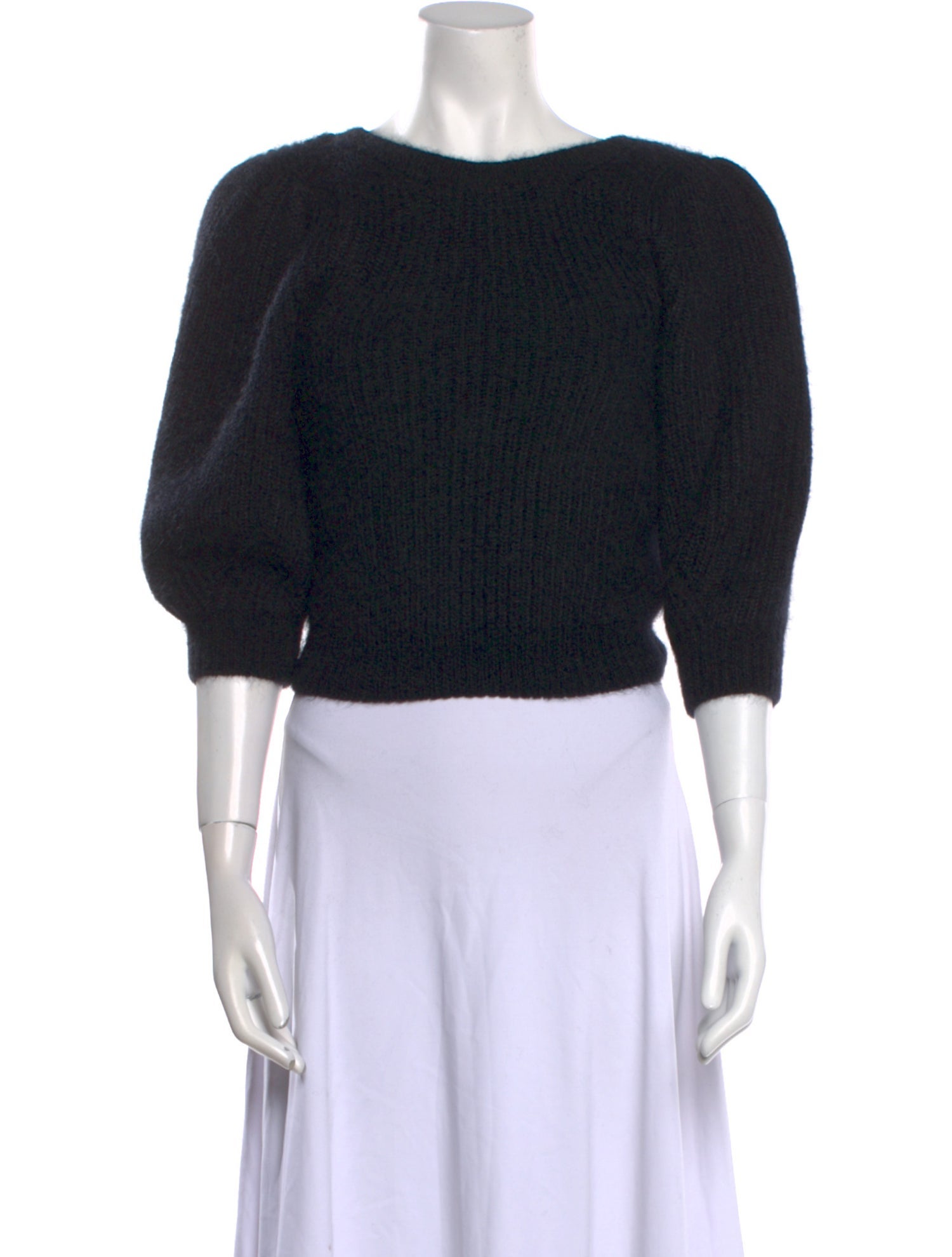 Celine Balloon Pullover Mohair Sweater