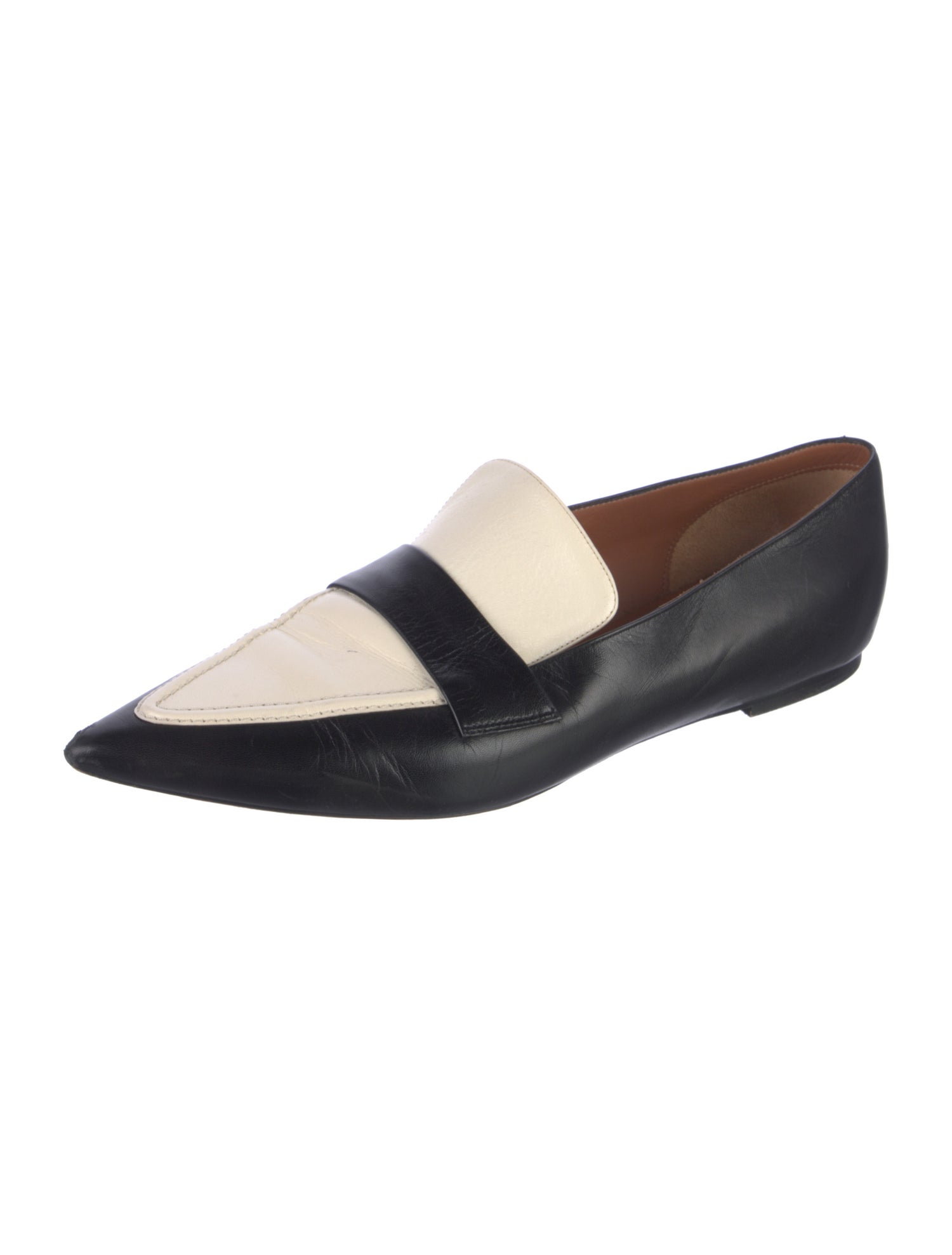 Celine Leather Colorblock Pattern Loafers