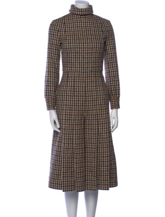 Celine Wool Houndstooth Print Jumpsuit