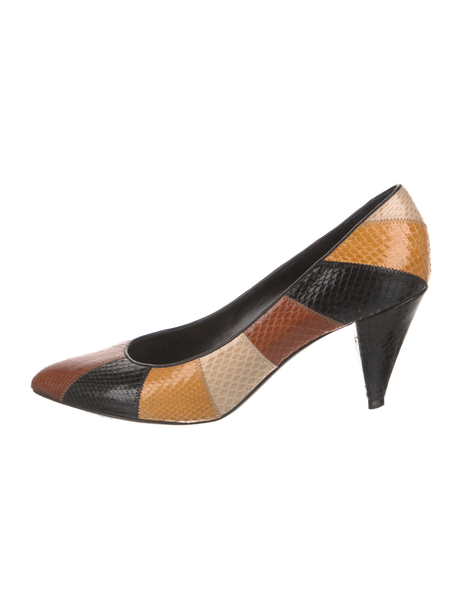 Celine Snakeskin Printed Pumps