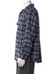 Celine Plaid Print Long Sleeve Shirt